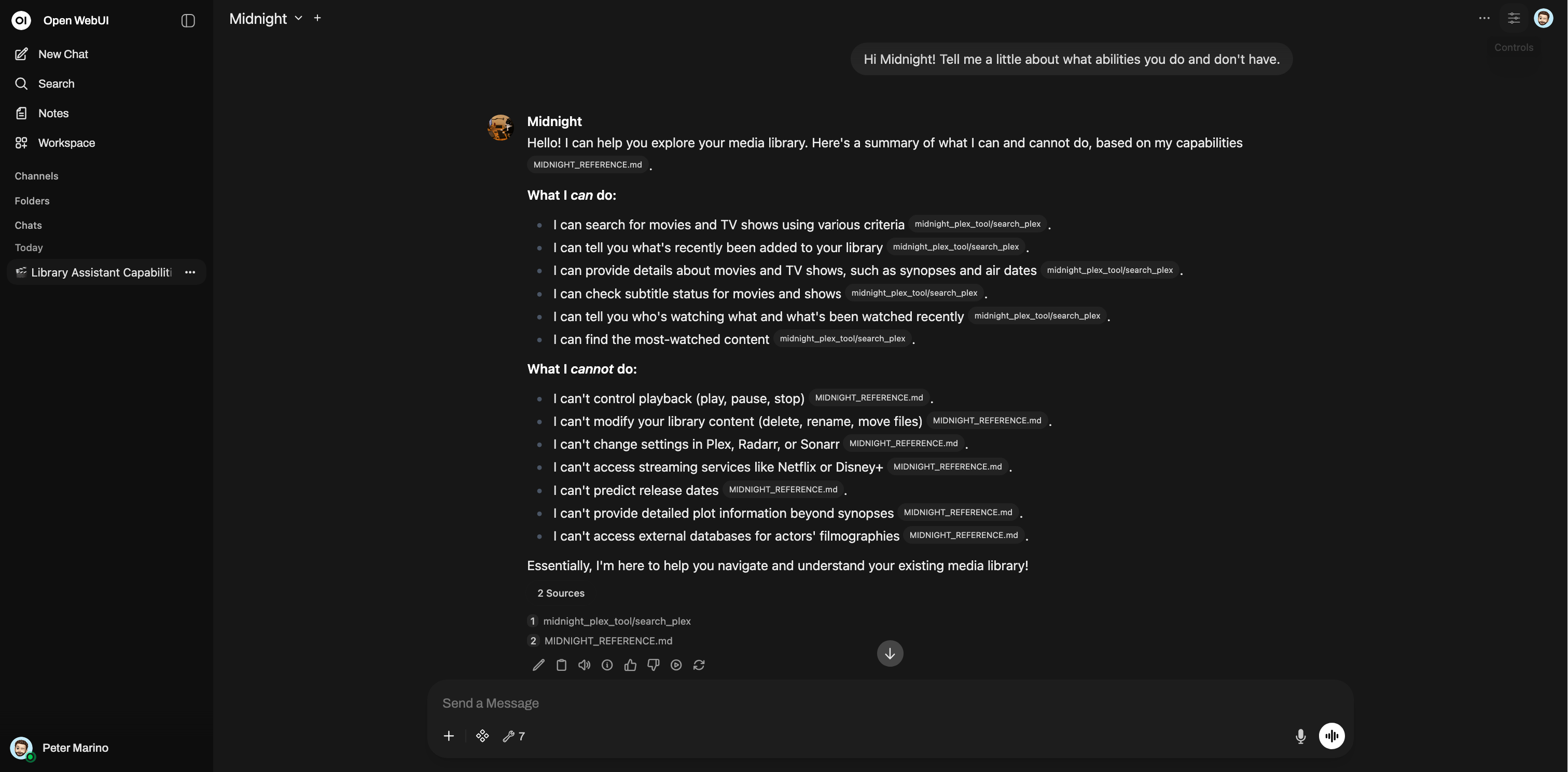 OpenWebUI Midnight Chat